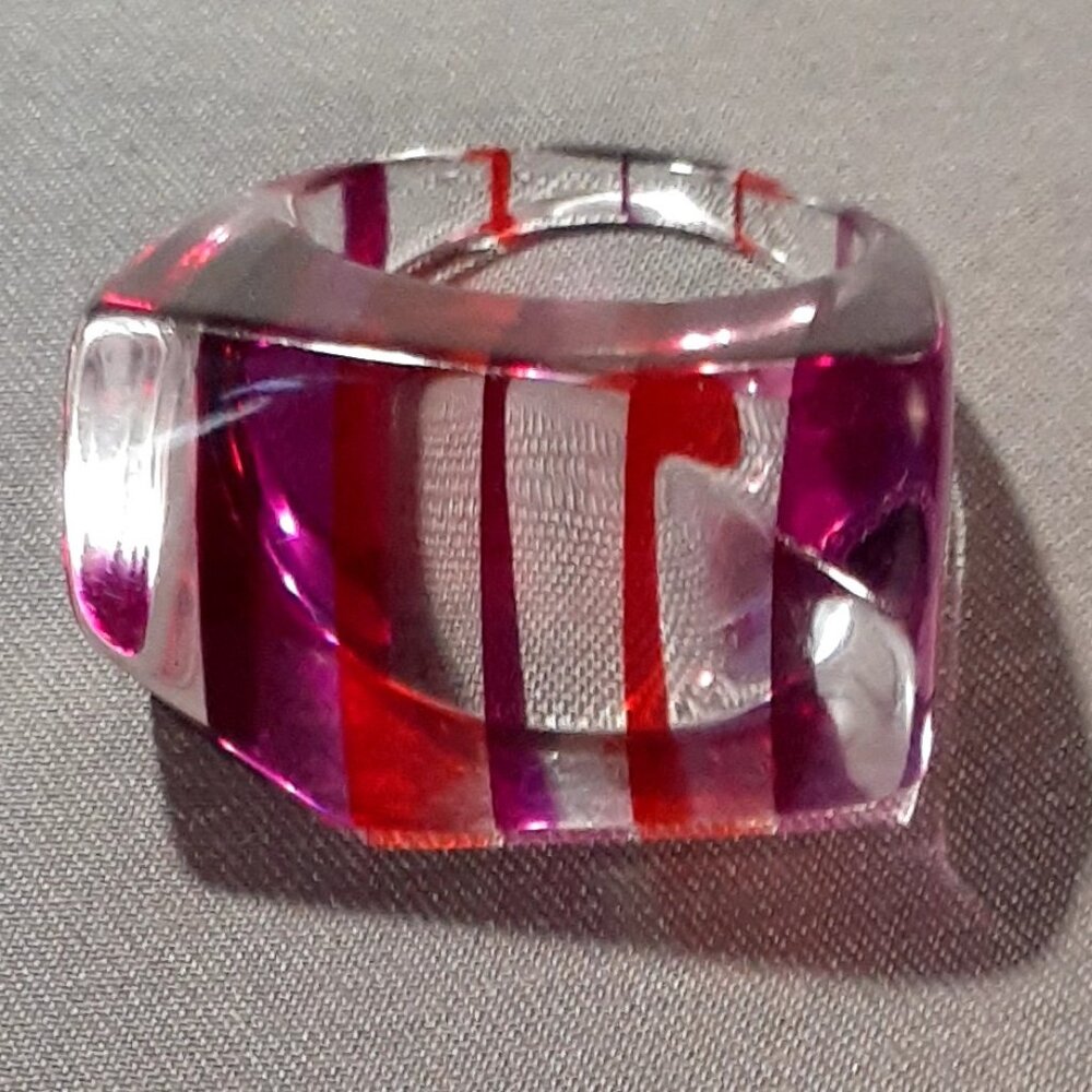 Red/Purple Acrylic Ring